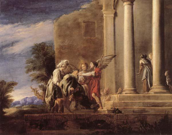 FETI, Domenico The Healing of Tobit oil painting image